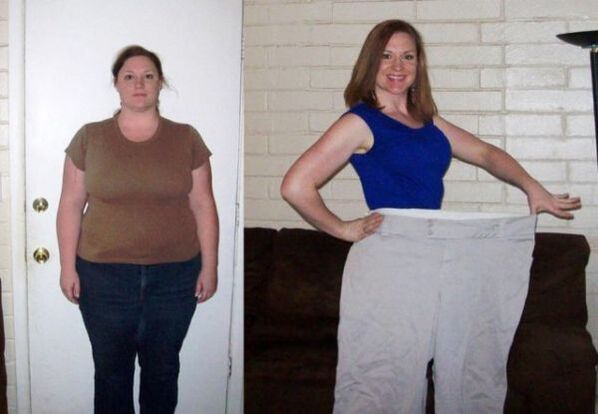 Femme avant et après avoir suivi un régime